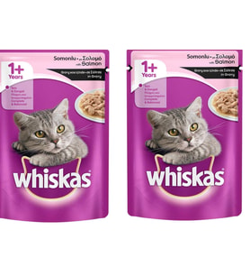 Whiskas (poşet) Yaş Mama 100gr Somonlu (salmon)  X 2  ADET