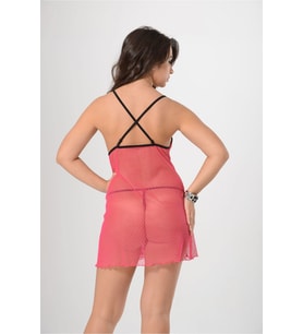 Mulvxbrf Brf02 Pembe Tül Gecelik - 654 (Mulvix)