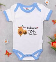 BK Kids Kişiye Özel Mavi Bebek Body Zıbın - Model 43