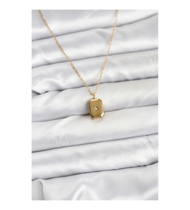 Mey İthalat® 316L Çelik Zincir Gold Renk Minimal Kutup Yıldızı Model Kadın Kolye