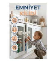 Güçlü Yapışkanlı Çocuk Emniyet Kilidi – Dolap ve Çekmece İçin Esnek Güvenlik Kilidi