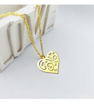 Vaoov 925 Ayar Gümüş Love Yazılı Kalp Kolye