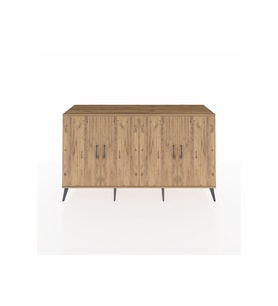 Kronos Konsol 6 Raflı 4 Kapaklı 176x59x99 Çam-Çam/Aytaşı