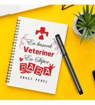 Veteriner Babaya Hediye Defter ve Kalem