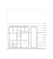 Kronos Dolap 11 Raflı 6 Çekmeceli 4 Kapaklı 220x59x243 Çam-Çam/Aytaşı