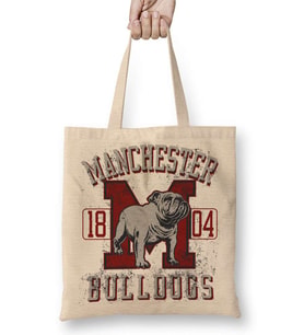Bulldogs2 Pug Köpek Bez Çanta Uzun Saplı