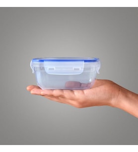 Lock&Fresh 3 Parça Kare Saklama Kabı Seti - Silikon Contalı, Hava Geçirmez, 500 ml, 900 ml, 1500 ml, Modüler ve İstiflenebilir Tasarım, Gıdalar İçin Uzun Süre Tazelik