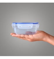 Lock&Fresh 3 Parça Kare Saklama Kabı Seti - Silikon Contalı, Hava Geçirmez, 500 ml, 900 ml, 1500 ml, Modüler ve İstiflenebilir Tasarım, Gıdalar İçin Uzun Süre Tazelik
