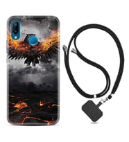 Huawei P20 Lite Mate 10 20 Lite Pro P40 Lite KılıfBoyun Askılı Silikon Ateş Kartalı 1766