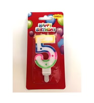 5 Yaş Renkli Rakam Mum