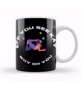 Eff You See Kay Why Oh You YOGA Kupa Bardak Porselen