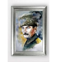 Gümüş Çerçeveli Atatürk Tablo cv1077
