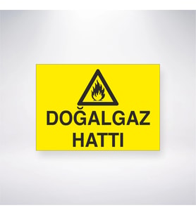 Doğalgaz Hattı 21x28 Arkası Yapışkanlı Levha