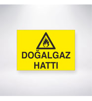 Doğalgaz Hattı 21x28 Arkası Yapışkanlı Levha