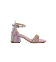 Ayakmod Gümüş Taş İşlemeli Kız Çocuk Sandalet 254 RY 6504 F (Pembe)