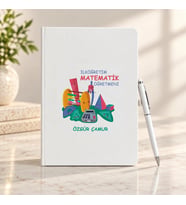İlköğretim Matematik Öğretmenine İsme Özel Defter ve Kalem Seti