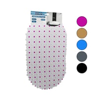 OVAL - EKO PVC +VANTUZ DESEN - ŞEFFAF RENKLİ 122PCS VANTUZ KAYDIRMAZ BANYO - KÜVET PASPAS 33X61CM (5343)