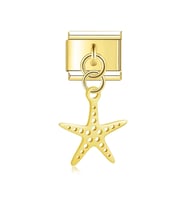 Deniz Yıldızı Gold Çelik İtalyan Charm