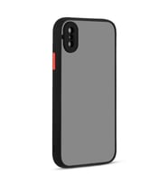 Uyumlu Model Apple iPhone XS Max 6.5 Kılıf Kamera Korumalı Mat Kapak (Siyah)