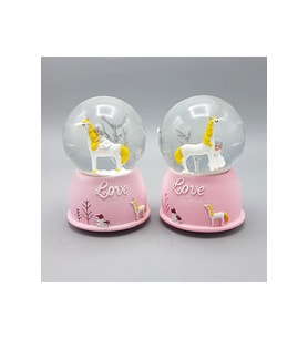 Mini Işıklı Sevimli Atlı Kız Kar Küresi TG-V 2200