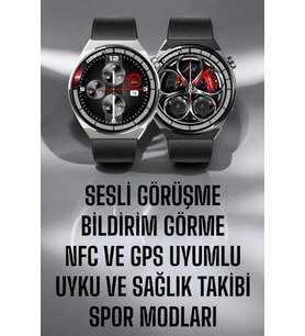 Akıllı Saat GPS VE NFC Özelliği Sesli Görüşme Dokunmstik Ekran
