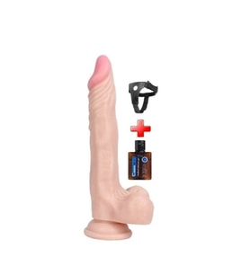 21 cm Yuan Kayganlaştırıcılı Kemerli Realistik Penis