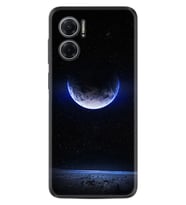 Xiaomi Redmi Note 11E Kılıf Resimli Desenli Silikon Platinium Series Midnight Moon 1802
