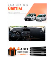 RENAULT KANGOO 3 (2010-2018) Uyumlu Torpido Koruma Örtüsü Oto Kılıfı - Siyah