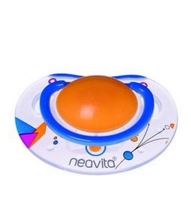 Neavita Ortodontik Silikon Emzik Desenli (BPA%0) 3 Ay+ / Turuncu