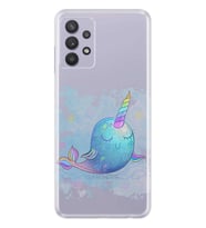 Kılıfland Samsung Galaxy A32 Kılıf Silikon Resimli Kapak Whale Unicorn Stok 996
