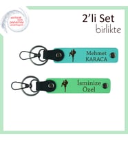 Tekvando Temalı Kalıcı Hediye, Sporcu Ruhlu Kız Arkadaşa Yazı Eklenebilir Set, Turkuaz-Fıstık Yeşil