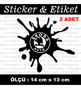 skoda tuning modifiye etiket sticker - 2 adet çıkartma araba motosiklet kask atv tablet pc buzdolabı otomobil bilgisayar uyumlu