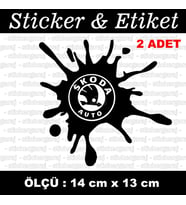 skoda tuning modifiye etiket sticker - 2 adet çıkartma araba motosiklet kask atv tablet pc buzdolabı otomobil bilgisayar uyumlu