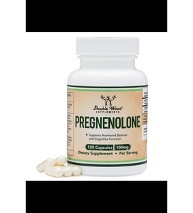 Double Wood Pregnenolone 100mg (Converted to Progesterone to Boost Progesterone Levels) 120 Capsul 2 Aylık Tedarik. Tr Tek Yetkili Satıcısı 3734 (Renksiz)