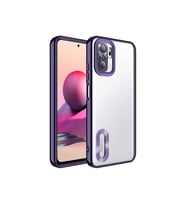 Xiaomi Redmi Note 10S Uyumlu Kılıf Kamera Korumalı Logo Gösteren Zore Omega Kapak