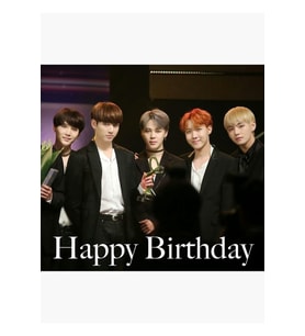 Bts Doğum Günü Kartı Tablo Ahşap Poster Dekoratif Kod2507