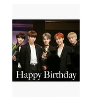 Bts Doğum Günü Kartı Tablo Ahşap Poster Dekoratif Kod2507