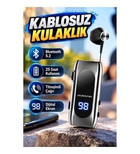 Dunspin DS-F210 Bluetooth 5.2 Kablosuz Kulaklık – 25 Saat Kullanım, Titreşimli Çağrı ve Dijital Ekra