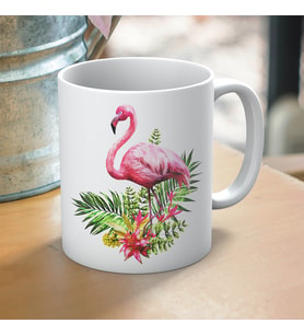 flamingo baskılı kupa bardak