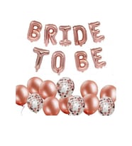 Rose Gold Bride To Be Konfetili Folyo Balon Set