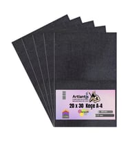 Siyah Keçe A4 2 mm 20x30 cm 5 li 1 Paket Okul Kreş Etkinlik