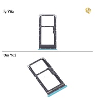 Xiaomi Redmi Note 10 5G Uyumlu Sim İç Yuvası Çiftli Yeşil Çift Hatlı Dual Sim Sim Yeri Sim Kızağı