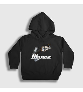 Presmono Unisex Çocuk Siyah Guitar Gitarist Hediye Ibanez Kapüşonlu Sweatshirt 548862tt