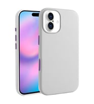 Apple iPhone 17 Uyumlu Kılıf M-safe Şarj Özellikli PU Deri Görünümlü Zore Kupra Kapak (Gri)