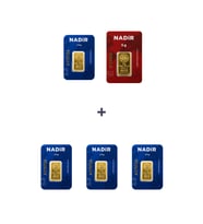 Nadir Gold 24 Ayar 15 Gram Külçe Altın (1 Adet 5 Gram Külçe Altın + 4 Adet 2,5 Gram Külçe Altın )