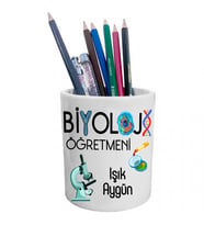 Biyoloji Öğretmenine Hediye İsimli Kalemlik - Öğretmenler Günü Hediyesi