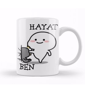 Hayat Ben Komik Kupa Bardak Porselen
