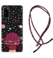 Samsung A02S A03S A10 A12 A13 A21S A22 Kılıf Boyun Asklı Rasta Silikon Space Woman 1311