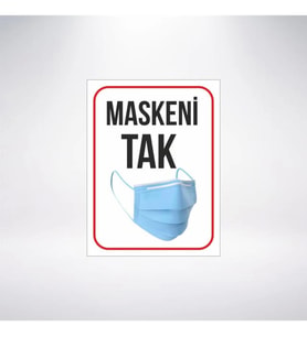 Maskeni Tak 21x28 Arkası Sticker