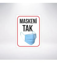 Maskeni Tak 21x28 Arkası Sticker